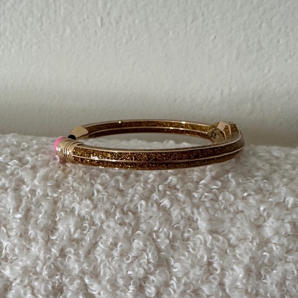 Betsey Johnson Gold and Pink Pencil-Inspired Bracelet - Picture 7 of 8